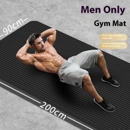 10-20mm esteira de fitness masculina espessamento alargamento anti-skid tapete de yoga para alongamento cardio esteira de exercício de treino em casa - Image 2