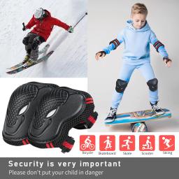 Joelheiras e cotoveleiras para adultos, protetores de pulso, conjunto de equipamentos de proteção, proteção de segurança, skate, ciclismo, equitação, 6 peças - Image 2