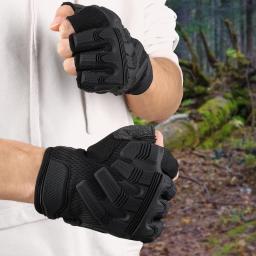 Luvas meio dedo táticas, luvas sem dedos, esportes ao ar livre, combate, caça, tiro, paintball, airsoft, trabalho de bicicleta, antiderrapante - Image 3