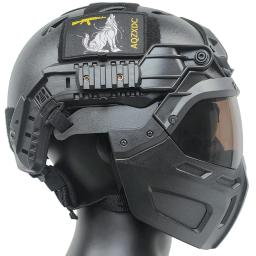 Airsoft Paintball capacete com máscara de meia face tática e viseira, exército tiro engrenagem protetora, militar BB arma CS jogo - Image 1