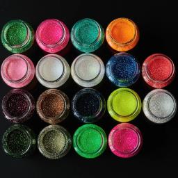 1oz frascos 30ml prego brilho pó ultra-fino fada sparkly 18 cores prego brilho em pó holográfico pigmento manicure prego decalque & - Image 3