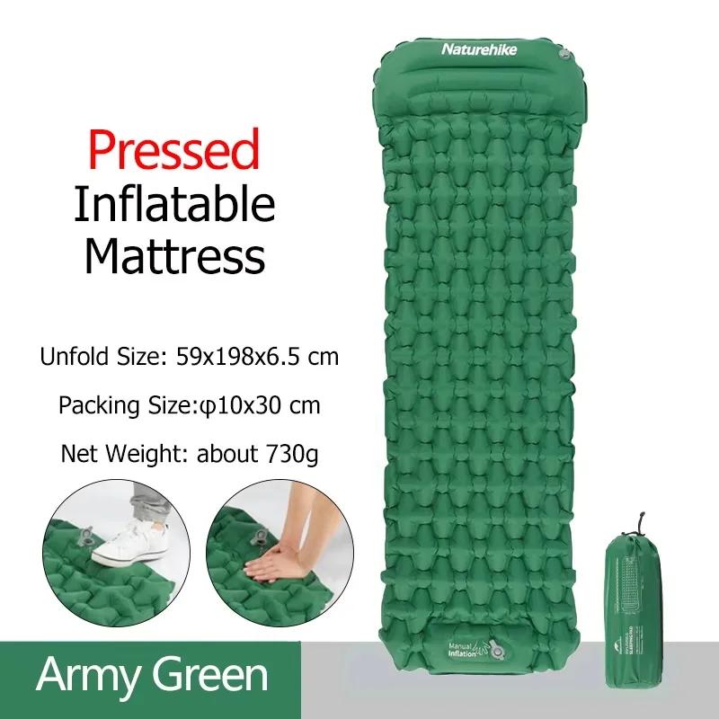 Naturehike Ultraleve colchão de ar inflável, Tapete de acampamento ao ar livre, Dormir Nylon Sleeping Pad - Image 1