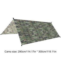 Barraca de acampamento ao ar livre camuflagem Fio de poliéster 210T Tarp portátil, impermeável, dobrável, ultra leve, equipamento de mochila piquenique - Image 5