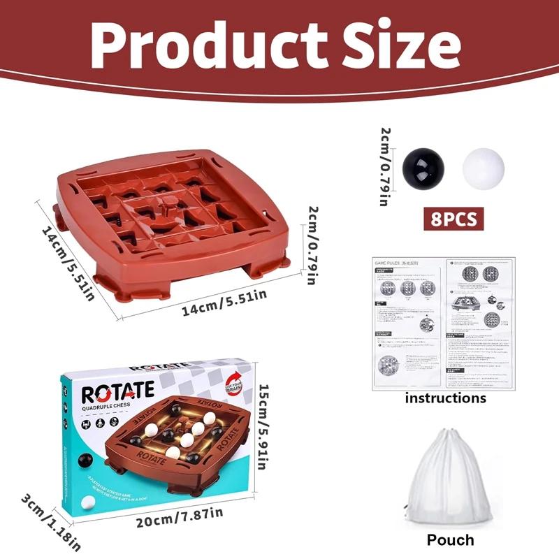 Jogo de pista de xadrez lógico brinquedo educativo, jogo de xadrez de pista, jogo de quatro em uma fileira, mesa divertida 2 jogadores conjunto de jogo de tabuleiro de quebra-cabeça - Image 1
