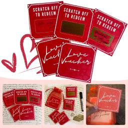 Romântico sorte scratch-off adesivos, presente de aniversário, motivacional presentes cartões para namorado e namorada, 5pcs - Image 2
