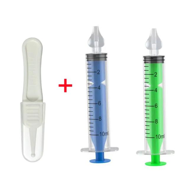 Aspirador Nasal Profissional para Bebês com Pinças de Limpeza e Irrigador Nasal para Recém-Nascidos e Crianças