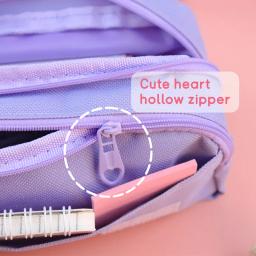 Estojo para Lápis Kawaii para Meninas, Saco De Armazenamento De Caneta de Grande Capacidade, Bolsa De Descompressão, Papelaria Criativa Coreana, Material Escolar, Bonito - Image 4