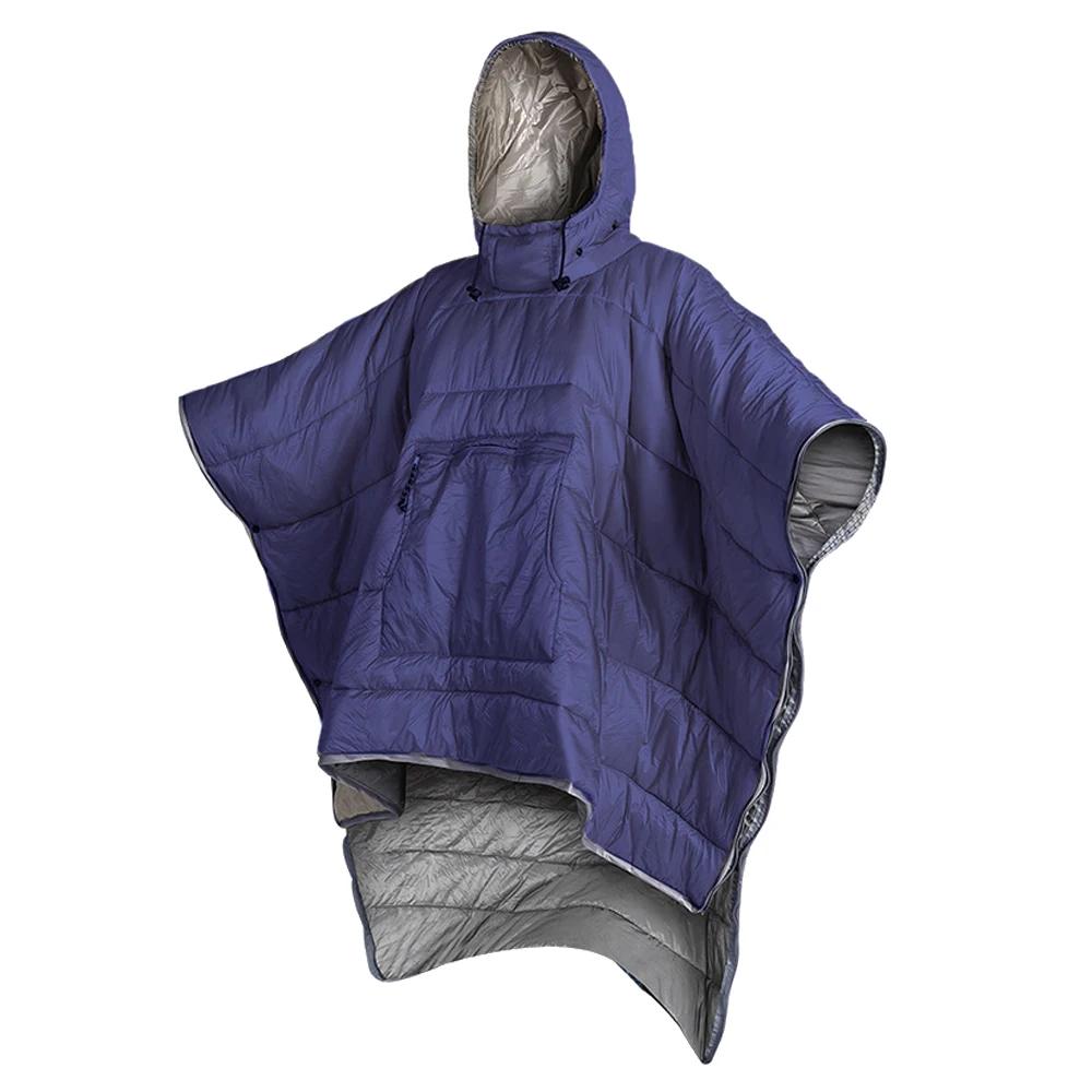 Saco de dormir impermeável, Manto Wearable, Casaco poncho portátil, Colcha de algodão ultraleve - Image 1