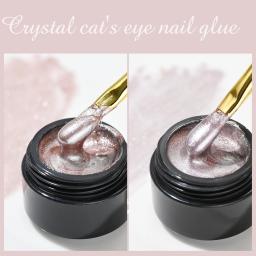 Gel de esmalte ímã para olhos de cristal Cat, laca de gel embebido UV, verniz magnético para manicure, brilho brilhante, 9D, 1Jar, 5ml - Image 5