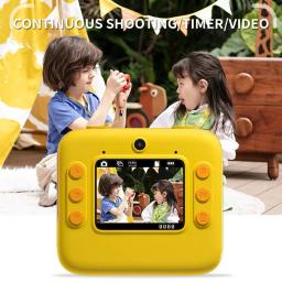 Câmera digital instantânea com papel de impressão térmica, câmera fotográfica de vídeo para crianças, brinquedos de presente de Natal para crianças, 2.0 ", 1080p - Image 2