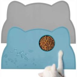 Tapetes antisujos para gatos, antiderrapantes, suprimentos fáceis de limpar, lavar com água para casa, almofada de silicone de grau alimentício, pet - Image 3