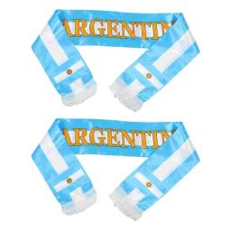 2 pçs fãs cachecol jogos de futebol bandeira nacional futebol malha cachecol presente os lenços cetim esportes nacionais - Image 3