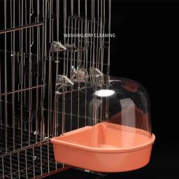 Limpar Gaiola De Banho De Pássaro para Periquito, Acessórios De Gaiola Portátil, Tubo De Banho, Caixa De Chuveiro para Conure Budgies, Limpar - Image 5