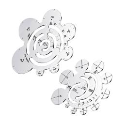 Círculo Estêncil para Artesanato, Desenho Réguas, Metal Cutting Template, DIY - Image 2