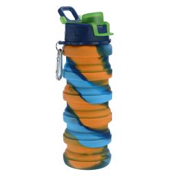 Silicone criativo copo de água dobrável, grande capacidade garrafa de água portátil, para esportes ao ar livre, ciclismo, 500ml - Image 5
