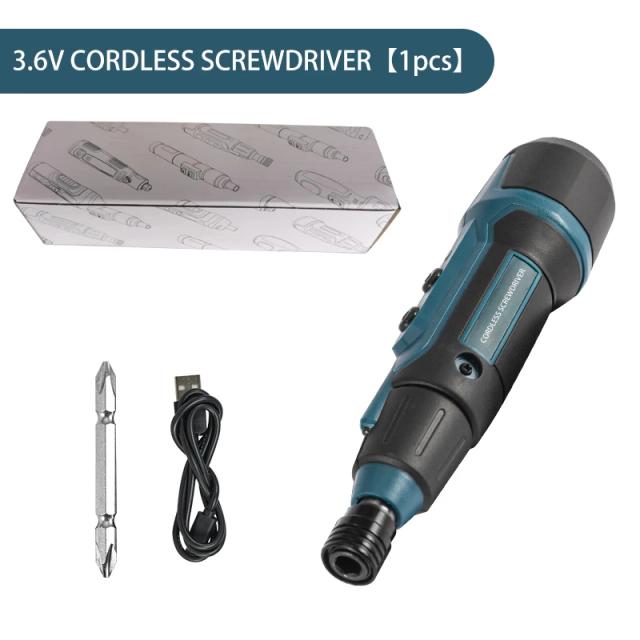 Chave de Fenda Elétrica Recarregável 3.6V com Bateria de Lítio 900mAh - Mini Furadeira para Manutenção Doméstica