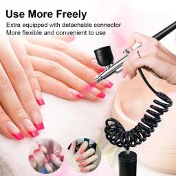 Aerógrafo para unhas com compressor, escova de ar portátil com compressor para unhas, arte, bolo, pintura, artesanato, aerógrafo para arte em unhas - Image 5