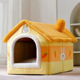 Casa dobrável com almofada, cama impermeável, suprimentos de tenda para cães pequenos e gatos, caverna do filhote de cachorro, ninho ao ar livre - Image 5
