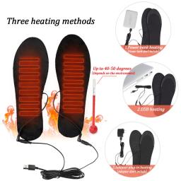 Palmilhas aquecidas USB elétricas, Almofada de aquecimento, Pés mais quentes, Esteira de aquecimento para esportes ao ar livre, Inverno quente, 2 pares - Image 3