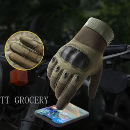 Touch Screen luvas táticas para paintball, airsoft, combate, motocicleta, junta dura, dedo cheio, proteção de segurança - Image 3