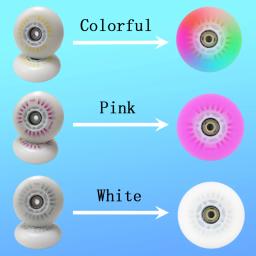 LED Flash rodas para patins inline, extravagantes rodas PU, acender rodas, multi-color disponível, 64mm, 68mm, 72mm, 76mm, 80mm, 4PCs - Image 2