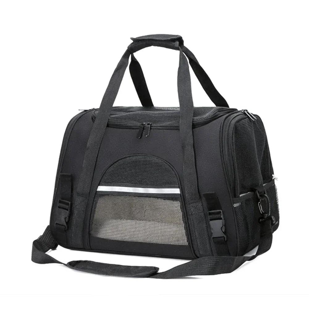 Pet Bag Transportadora com Grosso Algodão Almofada, Aviação Mochila, Anti-Sufocamento, Saco De Viagem Portátil, Malha, ao ar livre - Image 1
