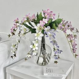 Impressão 3D Artificial Jasmine Fake Flores, Arranjo De Flores De Vaso, Ornamento De Paisagem, Decoração De Casa, Pesca - Image 2