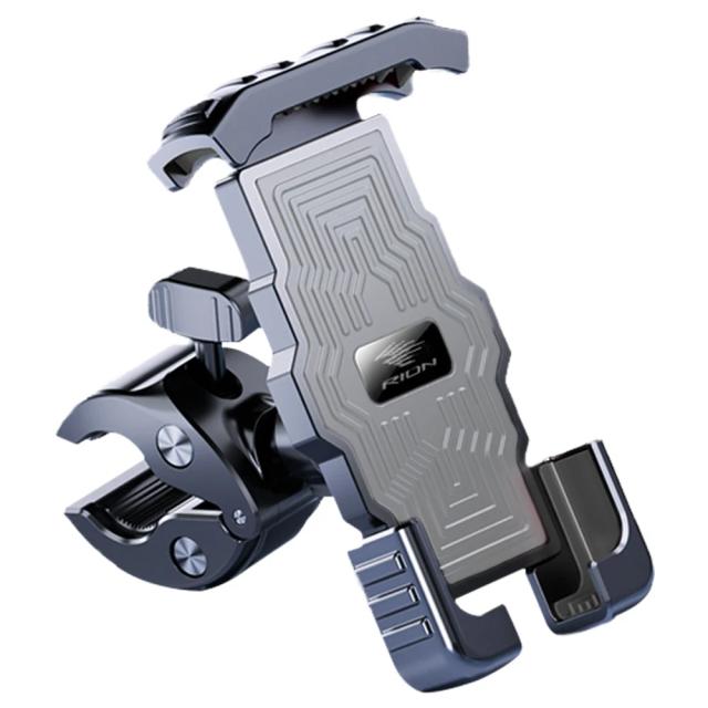 Suporte de Telefone Rion para Bicicleta e Motocicleta, Acessório MTB Compatível com Smartphones de 4.7 a 7 Polegadas, Montagem em 360°