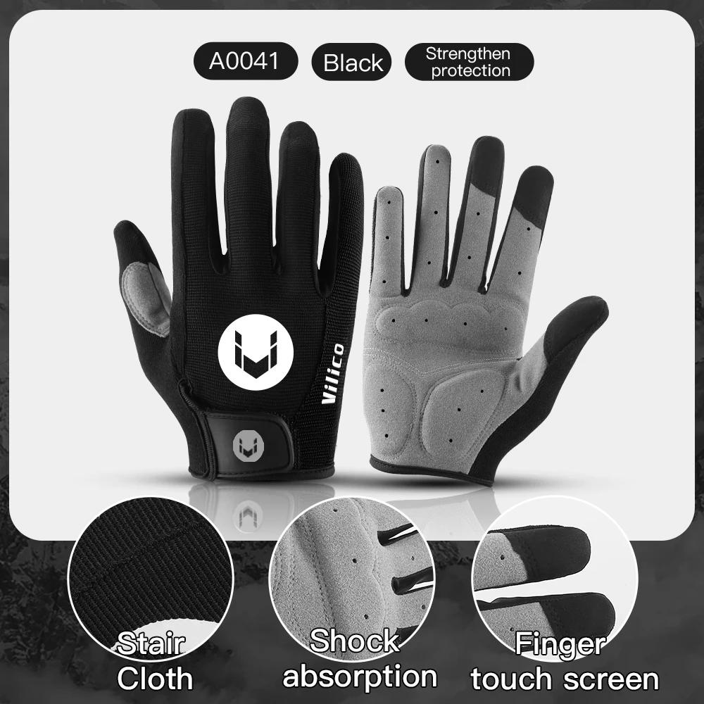 Luvas de ciclismo à prova de choque para homens e mulheres, luvas esportivas, ginástica, MTB, bicicleta de estrada, verão - Image 1