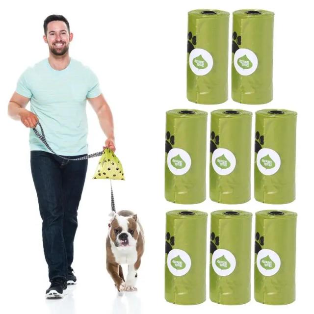 Bolsas Sustentáveis para Fezes de Cães - 120 Sacos Resistentes e à Prova de Vazamento