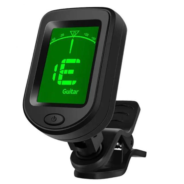 Tuner multifuncional com LCD e Capo TCapo para guitarra elétrica e acústica em liga de alumínio 2 em 1 pro 1