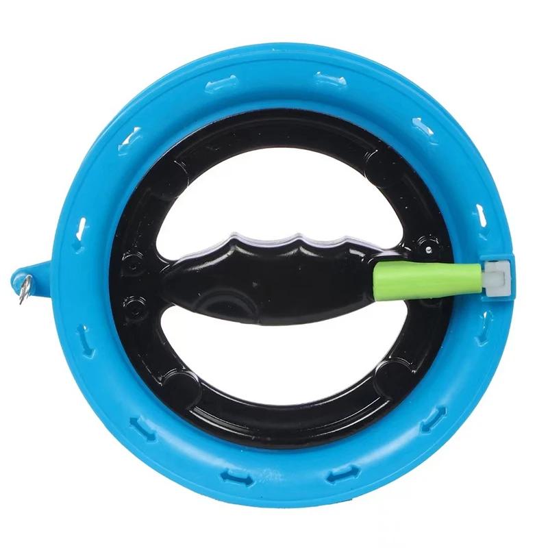 1 peça torcida kite string corda linha ao ar livre aperto redondo 150/200/400m kite carretel enrolador aperto de mão roda corda voando lidar com ferramenta - Image 1