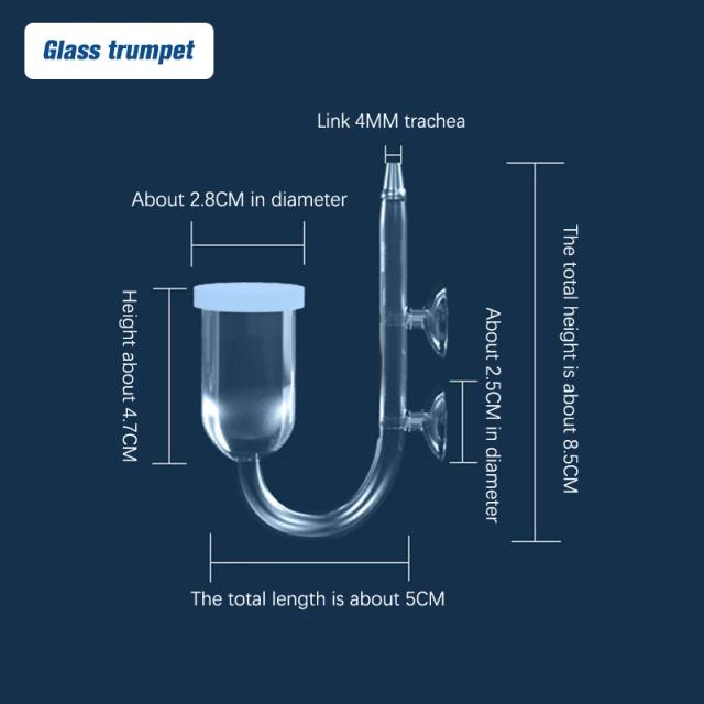 Aquário Transparente com Difusor de CO2 e Purificador Integrado em Material PC e Placa Cerâmica Especial para Tanque de Peixes