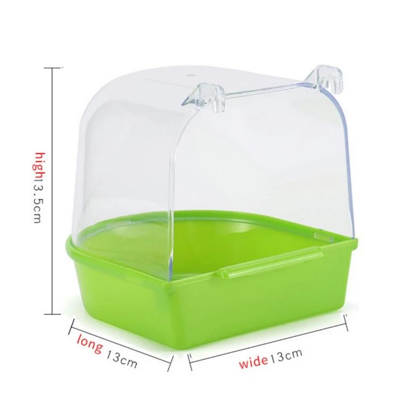 Pendurado Cubo De Banho Do Pássaro, Banheira De Papagaios, Caixa De Chuveiro, Acessório De Gaiola para Little Bird Canary Budgerigar Lovebird - Image 1