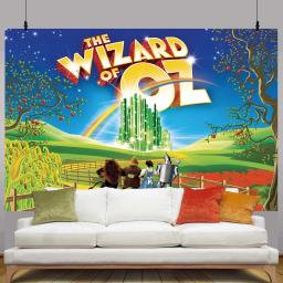 Decoração de fundo para festa de aniversário, fotografia adereços, cabine fotográfica, filme de fantasia, esmeralda, cidade, mago de oz - Image 2