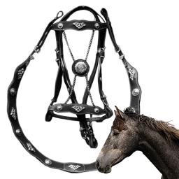 Couro PU Halter e chumbo cordas, ergonômico e confortável, cabanas irrestritas com fivela de metal - Image 6