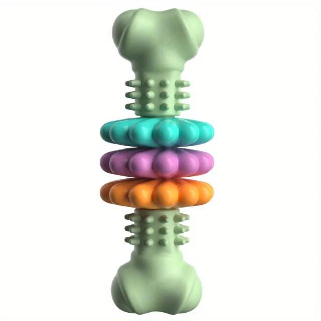 Conjunto de Brinquedos de Mastigação em TPR para Cães e Gatos: Forma de Osso para Descompressão e Dentição