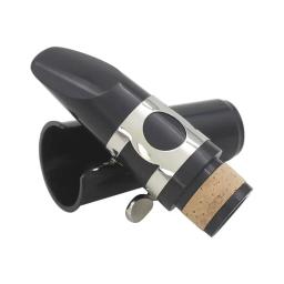 Bocal clarinete braçadeira tampa, uma palheta tampa plástico, cor preta - Image 6