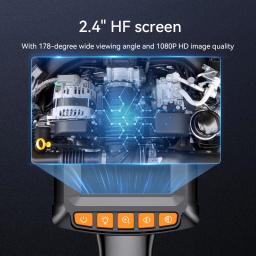 Câmera industrial do endoscópio, câmera de esgoto com 8LEDs, lente simples ou dupla, IP67 impermeável, inspeção do carro, HD1080P, 2,4" - Image 2