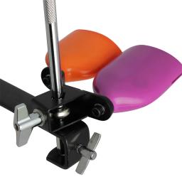 Conjunto de bateria com alto e baixo som Knocker, percussão instrumento acessórios, Cowbell para tambor, laranja e roxo - Image 2