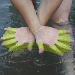Flippers de mão em silicone para crianças e adultos, Luvas de natação, luvas de mergulho confortáveis e reutilizáveis fáceis de usar, 1 par - Image 3