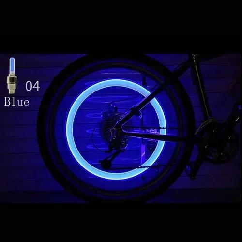 Led bicicleta novidade luzes roda pneu válvula luz da bicicleta ciclismo equitação esporte falou lâmpada de advertência segurança luzes dianteiras lanterna traseira - Image 1