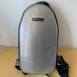 Cor prata Oboé Hard Case Shoulder Oboe Box Portable Oboe Bag Double Shoulder Backpack Oboe Cover Impermeável Shock Absorption Oboe Bag A força do material composto ABS é próxima à da caixa de fibra de carbono Bolsa par - Image 1