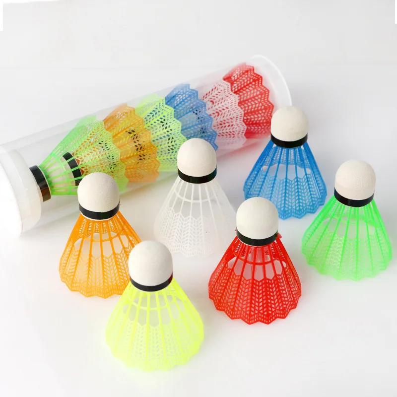 Petecas de Plástico Colorido com Cabeça de Espuma 6 Peças para Treinamento Indoor/Outdoor