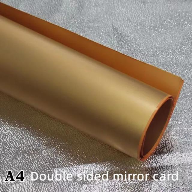 Papel Cartão Dupla Face Metálica A4 300Gsm para Artesanato - 25 Folhas Espelho