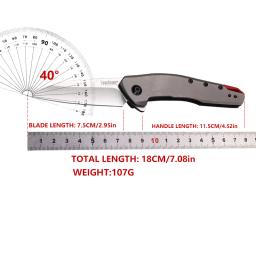 KS 1415 Faca Dobrável com Lâmina de Aço, 2.95 ", Lidar Com Liga, Ao ar livre, Emergência, Sobrevivência, Sharp, Canivete, Adequado para todos os dias - Image 6