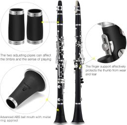 Rowtter YCL-255 bb clarinete 17 chave sib klarnet/abs material do corpo clarinette - Image 3