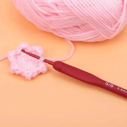 Ganchos De Crochet De Alumínio Com Punho De Silicone, Conjunto De Agulhas De Tricô De Fios, Agulha De Tricô De Camisola, Ferramentas DIY - Image 5