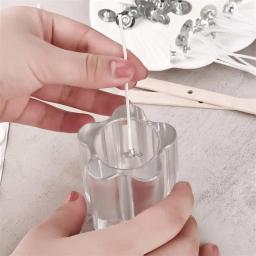 50/100Pcs Conjunto De Pavios De Vela De Algodão Encerado Núcleo De Cera Smokeless DIY Núcleo De Cera De Soja Tecido Querosene Lâmpada Velas Fazendo Suprimentos - Image 3