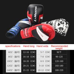 Sparring PU luvas de boxe para homens e mulheres, equipamento profissional Kickboxing, adultos Sandbag Training, Muay 6 8 10 12oz - Image 3